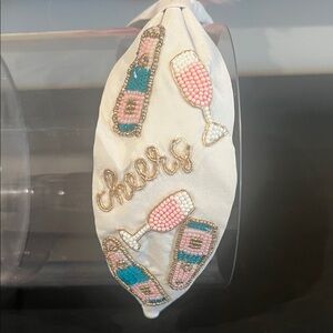 NWOT champagne cheers beaded handband